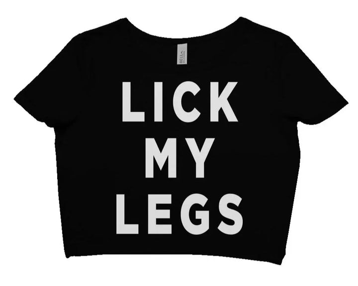 Lick My Legs crop tee