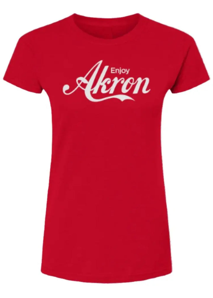 Enjoy Akron - Womens Fine Jersey T-Shirt