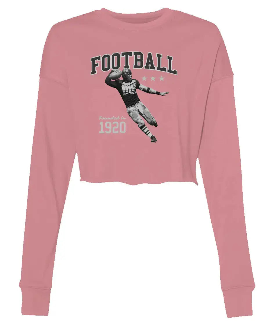 Vintage Foorball - Crop Crew Fleece