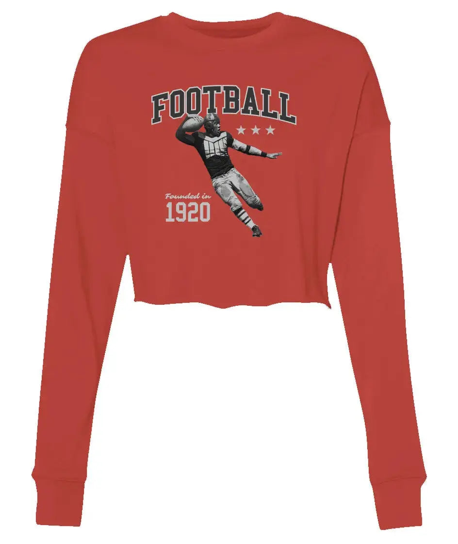 Vintage Foorball - Crop Crew Fleece