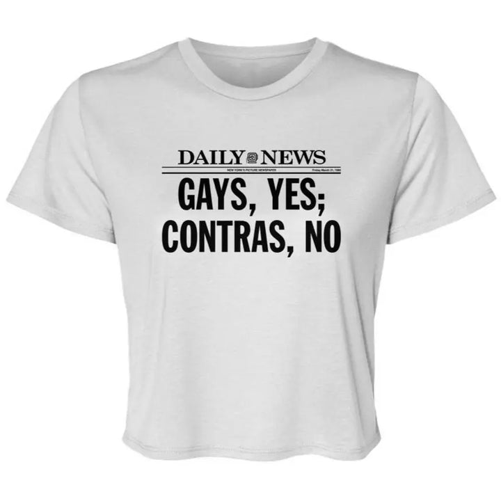 Gays YES, Contras NO -  Women’s Flowy Cropped Tee (Worn by Hayley Williams)