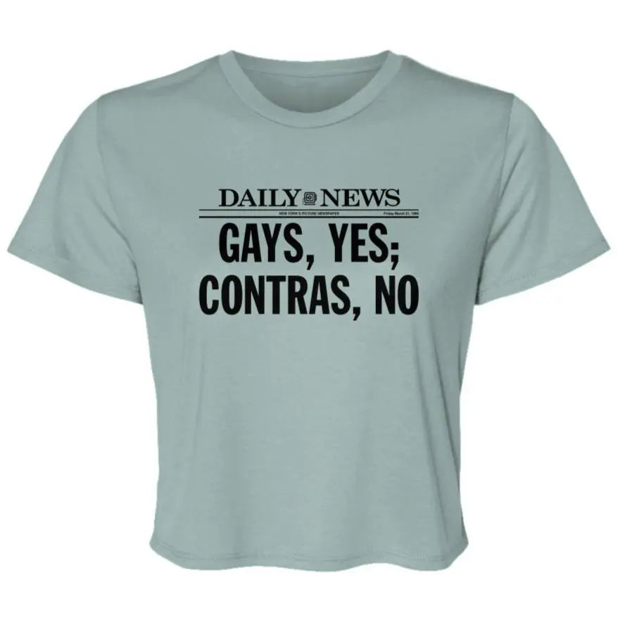 Gays YES, Contras NO -  Women’s Flowy Cropped Tee (Worn by Hayley Williams)