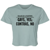 Gays YES, Contras NO -  Women’s Flowy Cropped Tee (Worn by Hayley Williams)