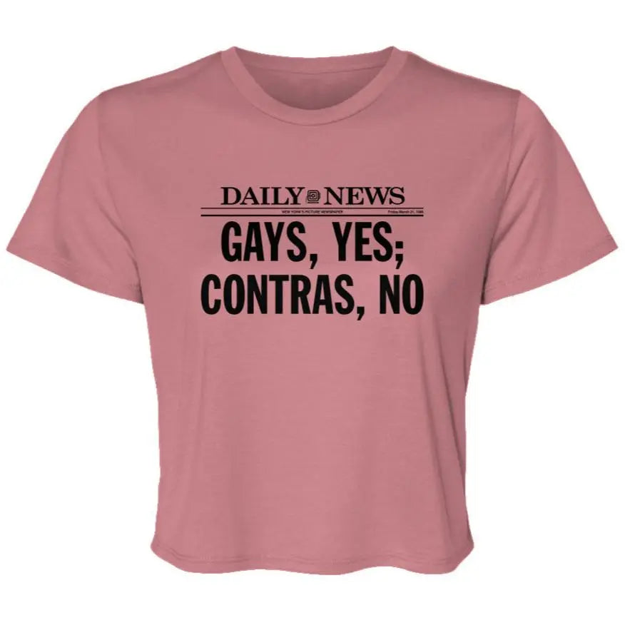 Gays YES, Contras NO -  Women’s Flowy Cropped Tee (Worn by Hayley Williams)