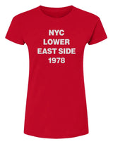 NYC Lower East Side  -  Womens Fine Jersey T-Shirt