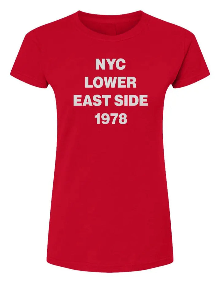 NYC Lower East Side  -  Womens Fine Jersey T-Shirt