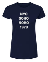 NYC Soho Noho  -  Womens Fine Jersey T-Shirt