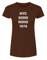 NYC Soho Noho  -  Womens Fine Jersey T-Shirt