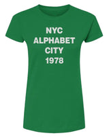 NYC Alphabet City  -  Womens Fine Jersey T-Shirt