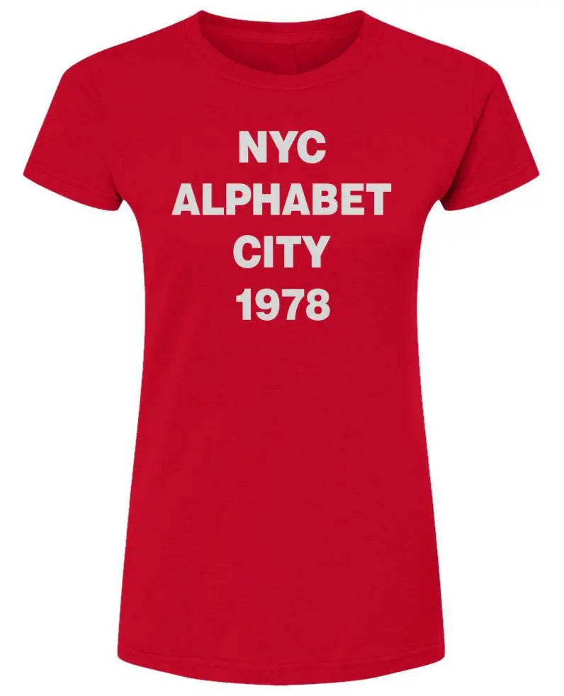 NYC Alphabet City  -  Womens Fine Jersey T-Shirt