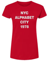 NYC Alphabet City  -  Womens Fine Jersey T-Shirt