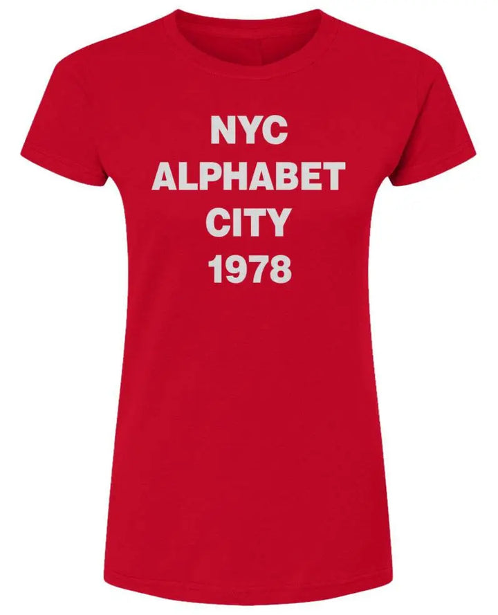 NYC Alphabet City  -  Womens Fine Jersey T-Shirt