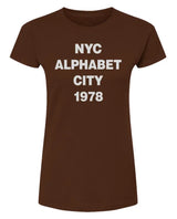 NYC Alphabet City  -  Womens Fine Jersey T-Shirt