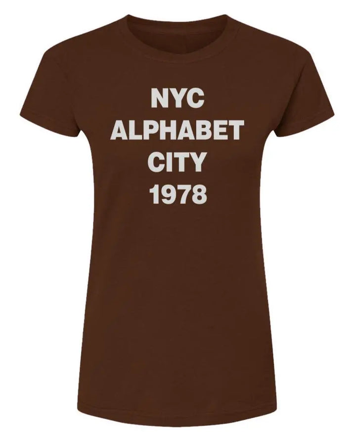 NYC Alphabet City  -  Womens Fine Jersey T-Shirt