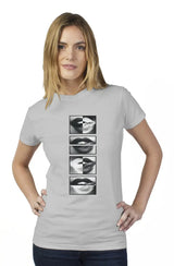 Black & White Lips  -   Womens T- Shirt