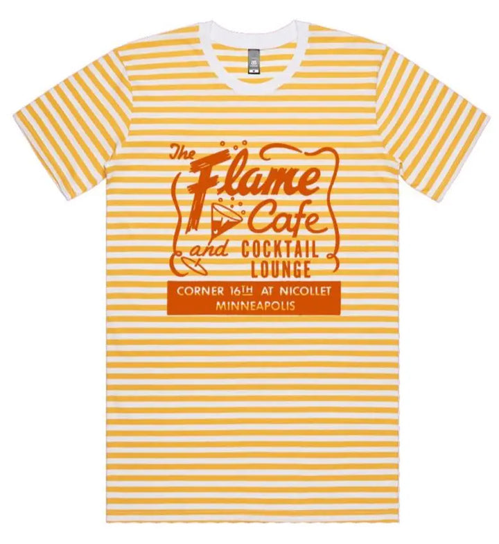 White Yellow Stripe Tee