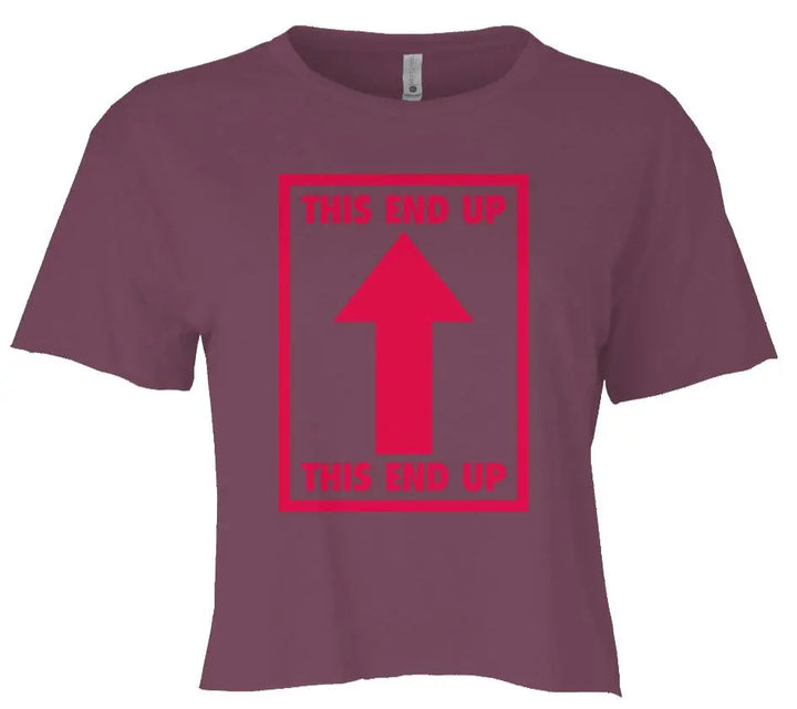 "This End Up" Womens Crop Top