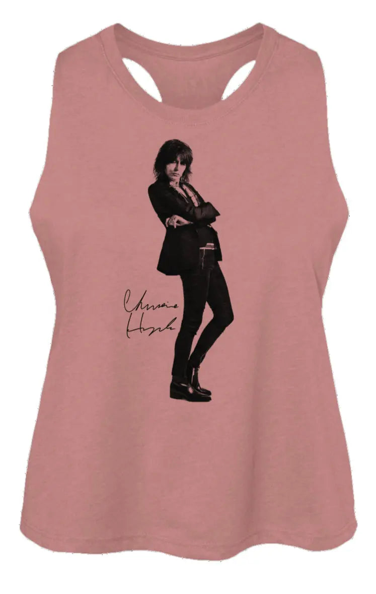 "Chrissie Hynde / Pretenders" Women's Racerback Cropped Tank