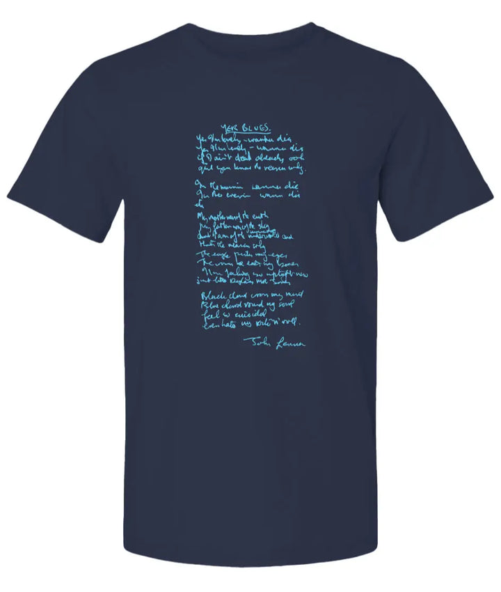 "Yer Blues" Premium Unisex T-Shirt (Handwritten lyrics by John Lennon)