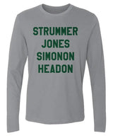 "Strummer Jones Simonon Headon" Men's Cotton Long-Sleeve Crew