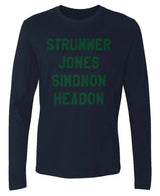 "Strummer Jones Simonon Headon" Men's Cotton Long-Sleeve Crew
