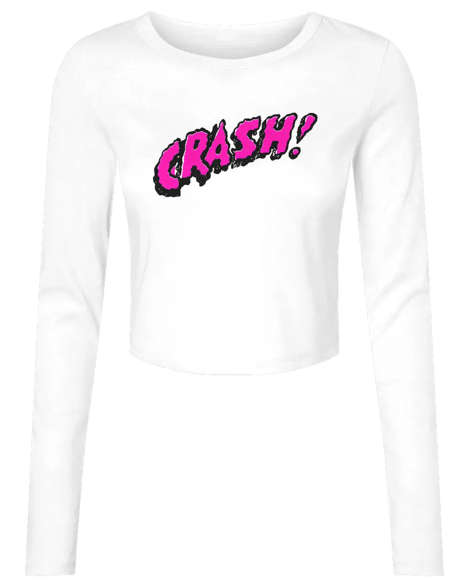 "CRASH" Women's Micro Rib LS Baby Tee