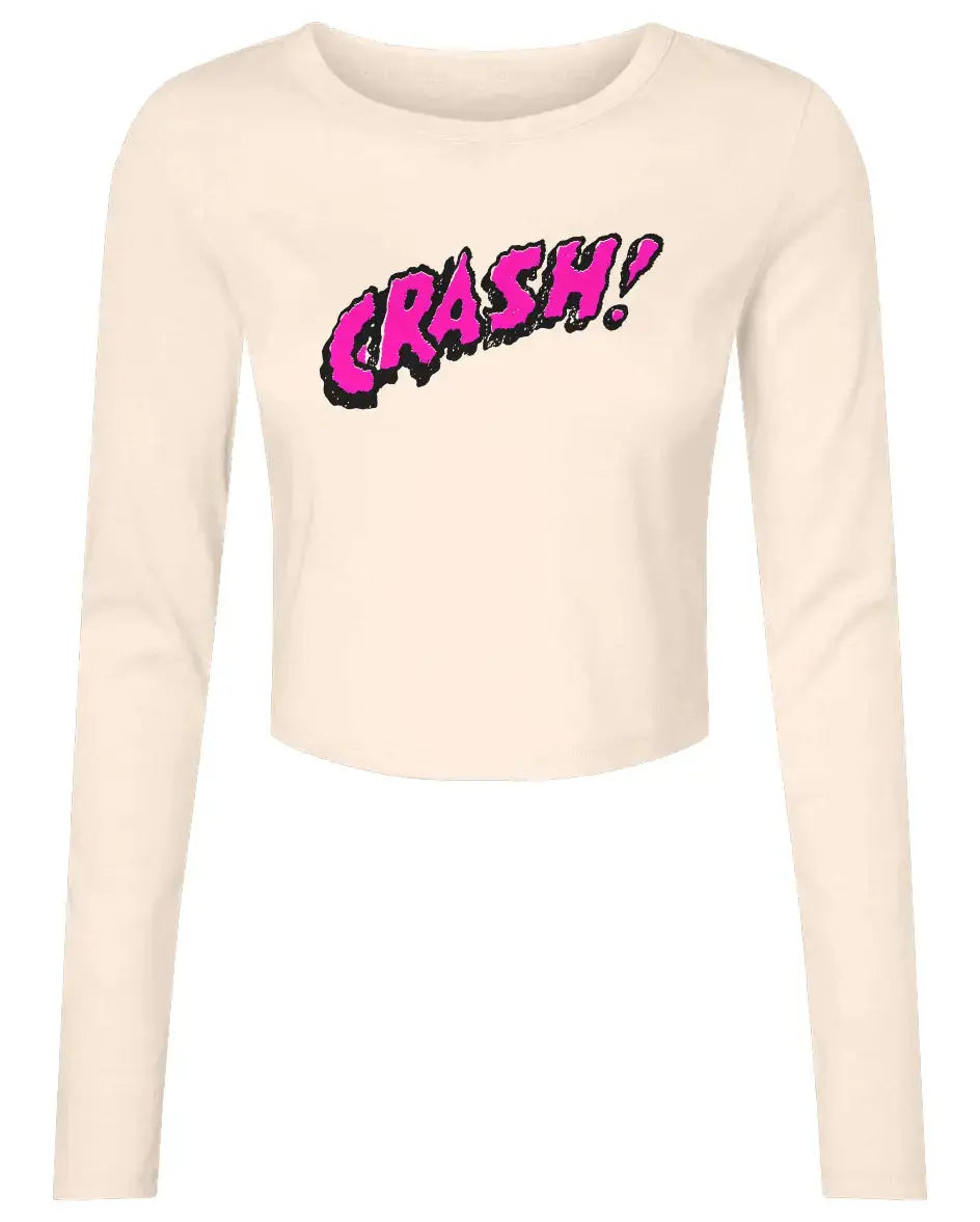 "CRASH" Women's Micro Rib LS Baby Tee