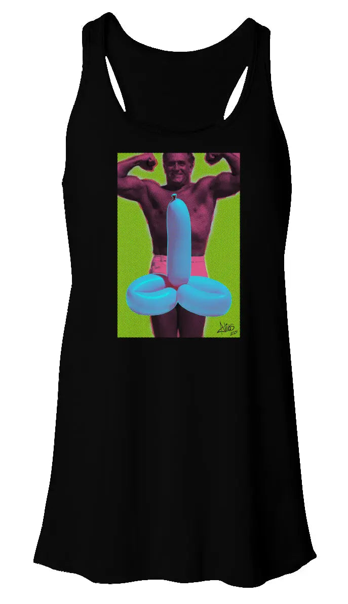 "Balloon Animal by Alias" Women's Flowy Racerback Tank