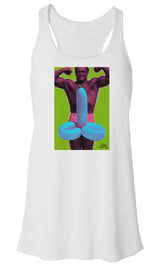 "Balloon Animal by Alias" Women's Flowy Racerback Tank