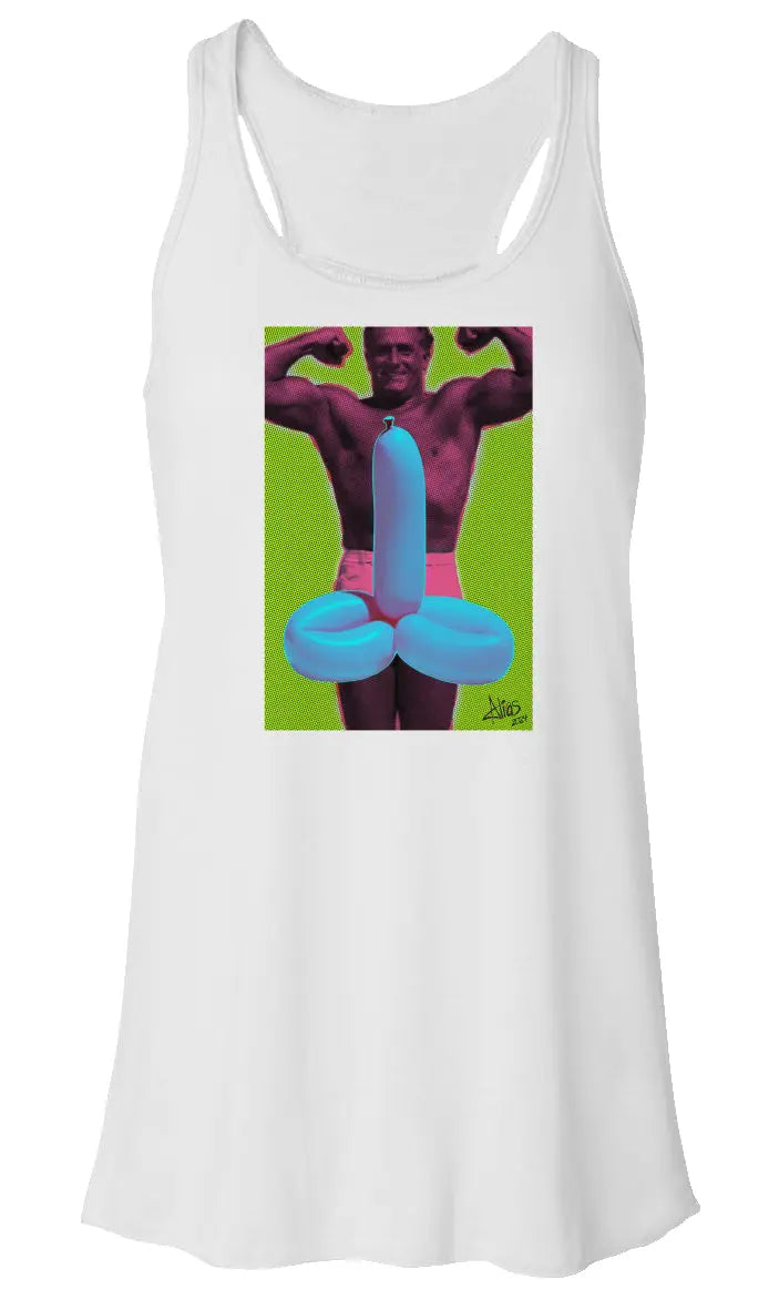 "Balloon Animal by Alias" Women's Flowy Racerback Tank