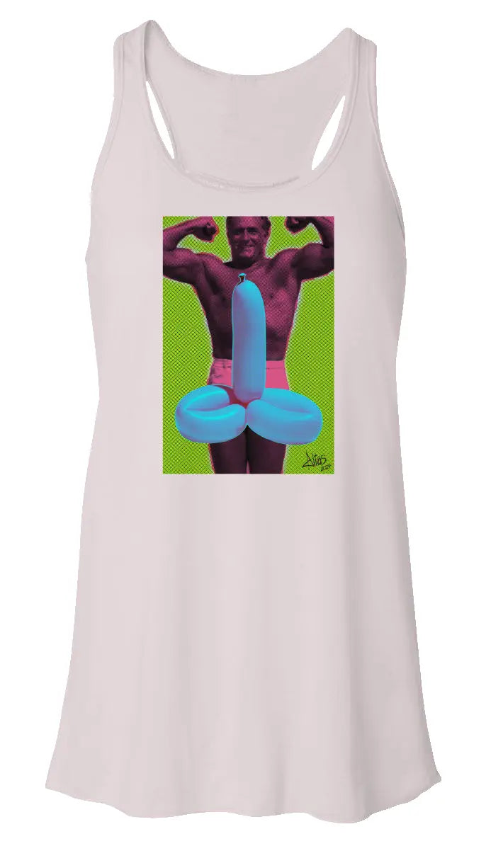 "Balloon Animal by Alias" Women's Flowy Racerback Tank