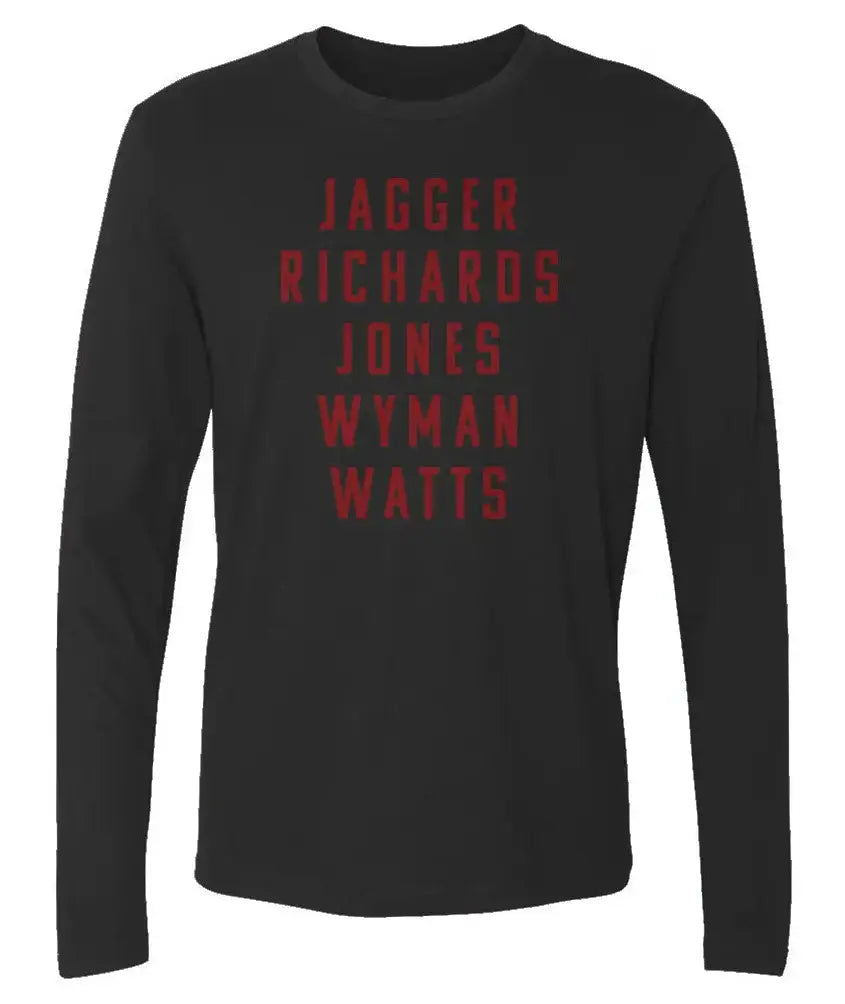 "Jagger Richards Jones " Men's Cotton Long-Sleeve Crew