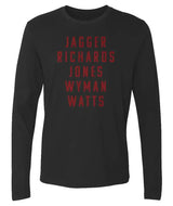 "Jagger Richards Jones " Men's Cotton Long-Sleeve Crew