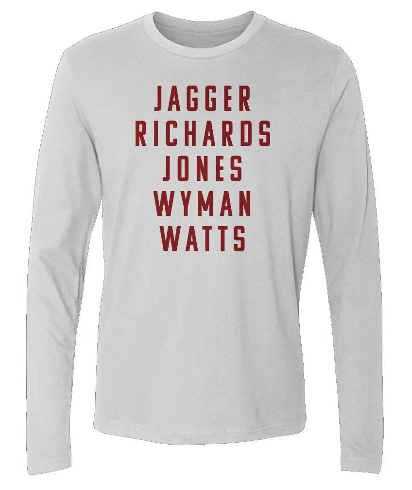 "Jagger Richards Jones " Men's Cotton Long-Sleeve Crew