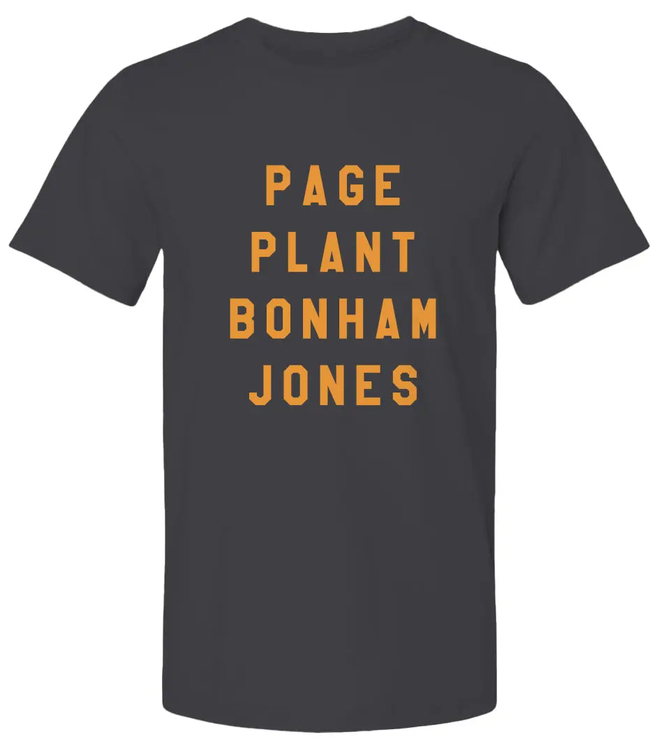 "Page Plant Bonham Jones" Premium Unisex T-Shirt