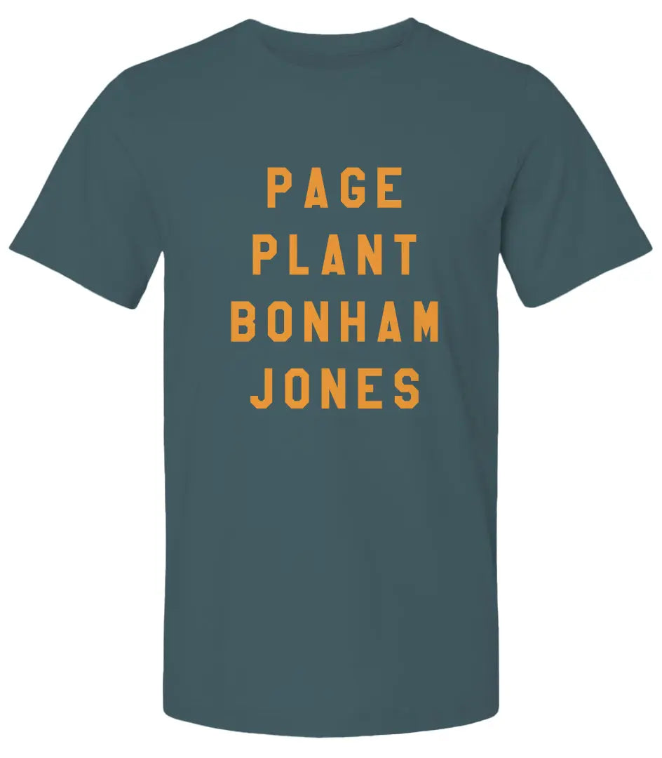 "Page Plant Bonham Jones" Premium Unisex T-Shirt