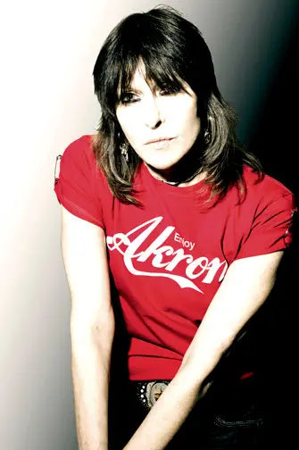 Enjoy Akron - Womens Fine Jersey T-Shirt  (Worn by Chrissie Hynde of PRETENDERS) - Amp’d Apparel