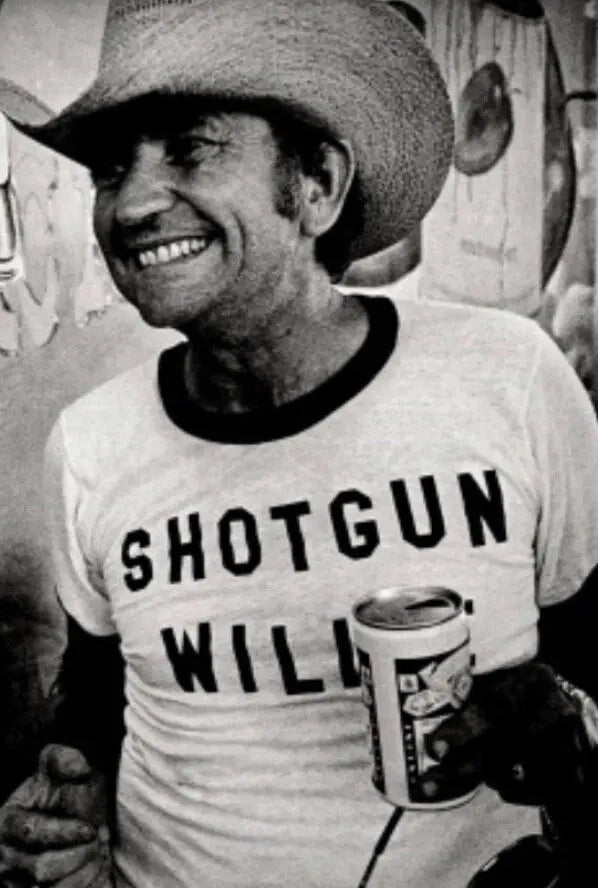 Willie wearing Shotgun Willie Tee